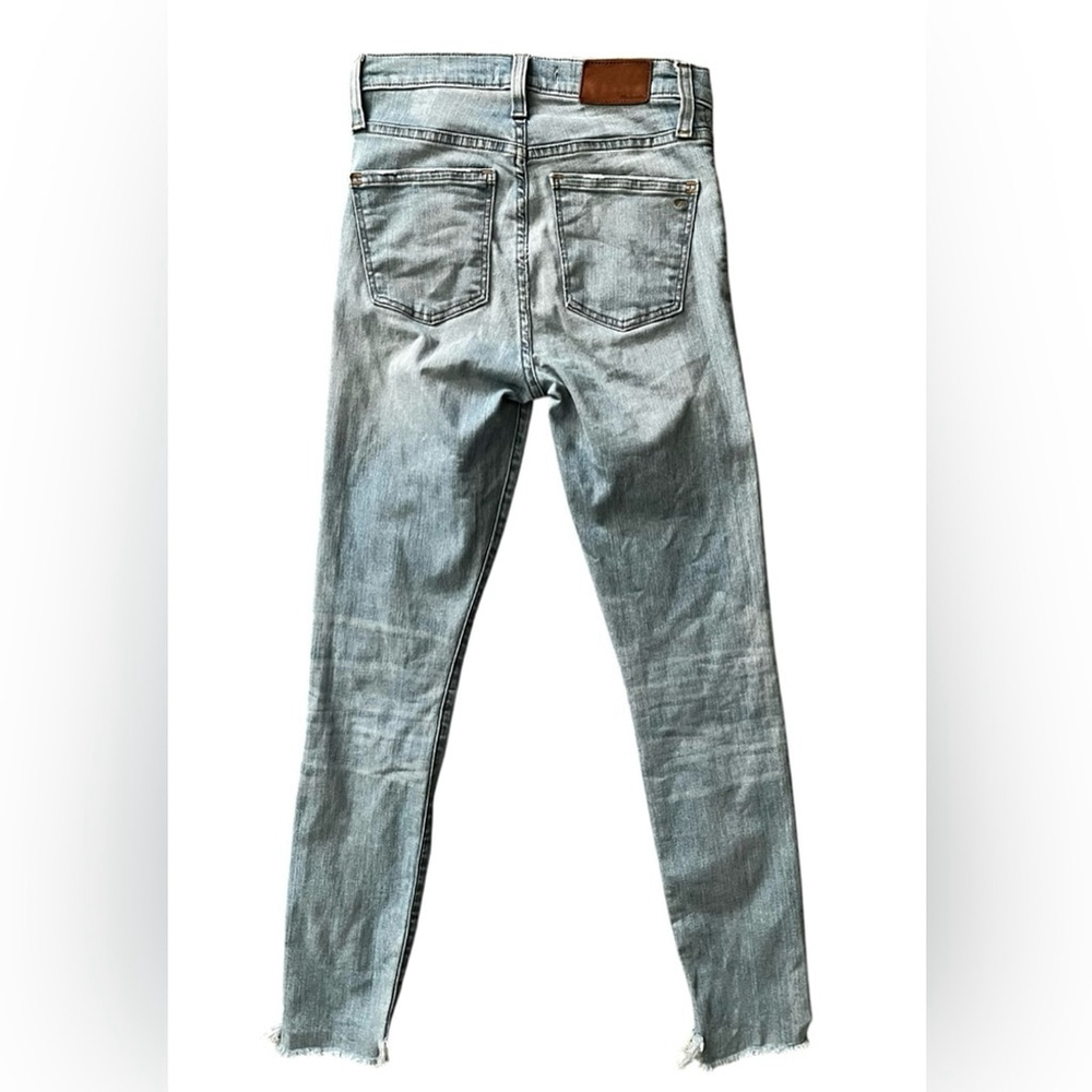 Madewell 9” High Rise Skinny Jeans, Light Wash, Frayed Bottoms, SZ: 25 - Picture 2 of 12